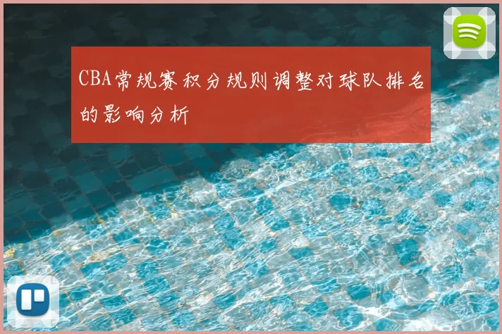 CBA常规赛积分规则调整对球队排名的影响分析