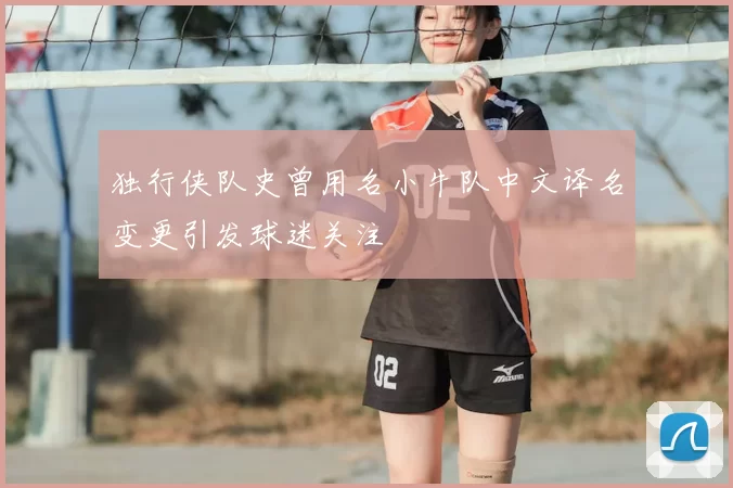 独行侠队史曾用名小牛队中文译名变更引发球迷关注